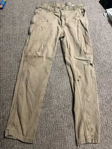 Vintage Carhartt Relaxed Fit Carpenter Pants 36X30 Distressed Painted  Workwear