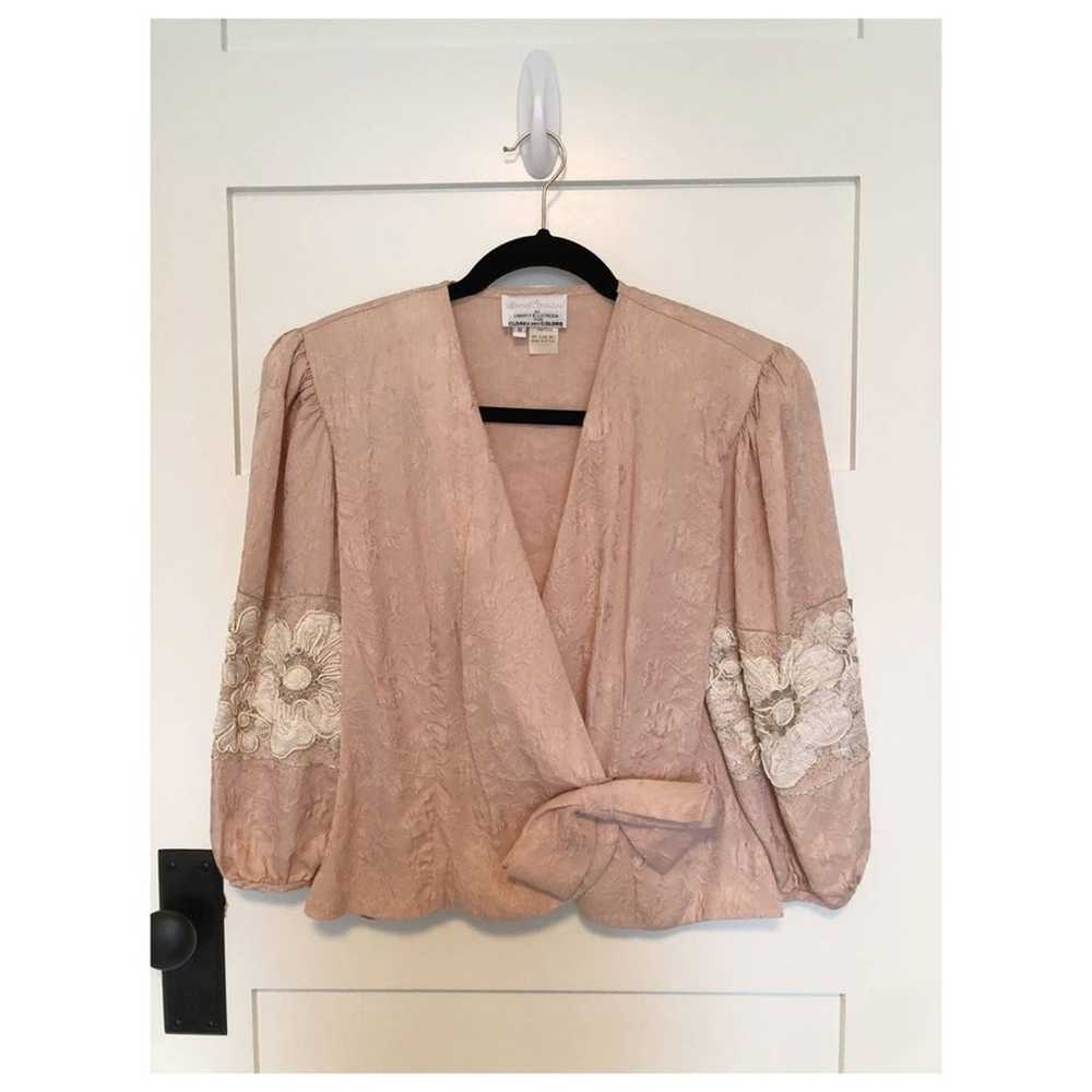 Vintage Pink Blouse with Bow - image 1