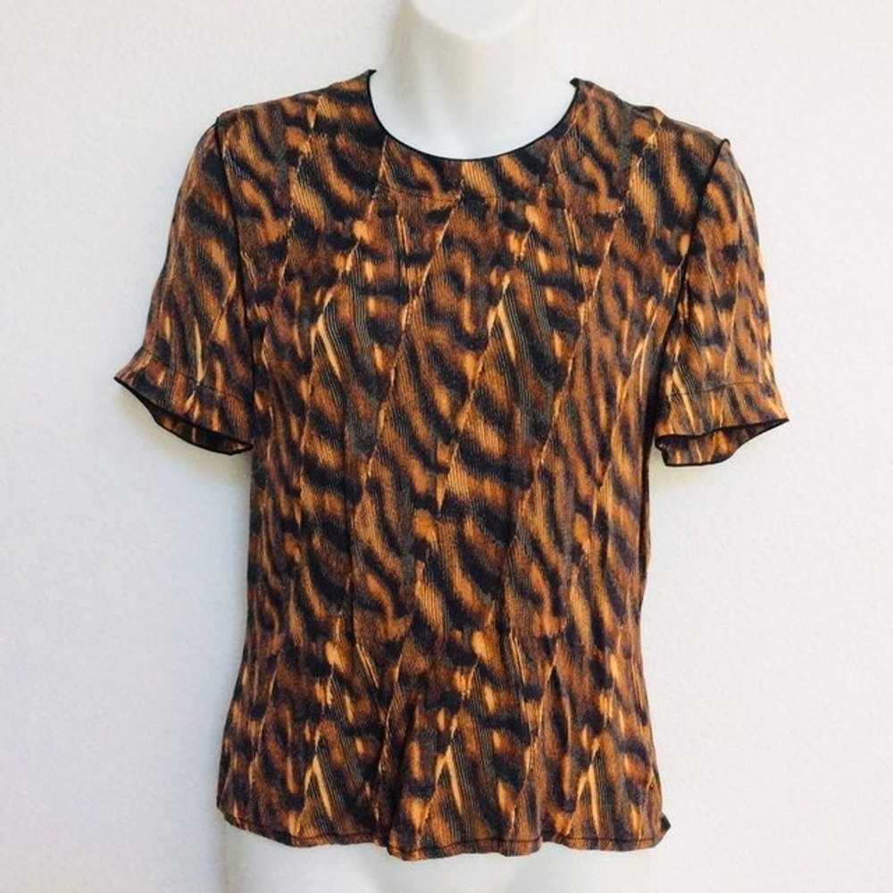 ESCADA Animal Print Blouse M - image 11