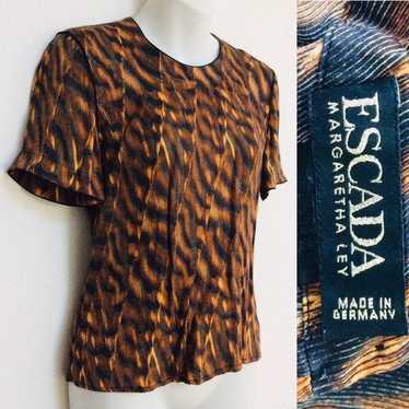 ESCADA Animal Print Blouse M - image 1