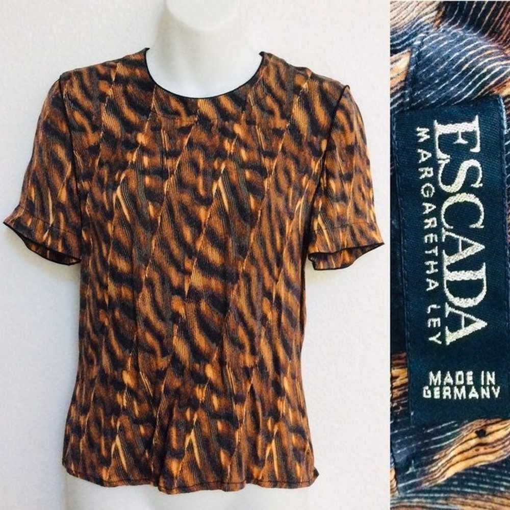 ESCADA Animal Print Blouse M - image 2