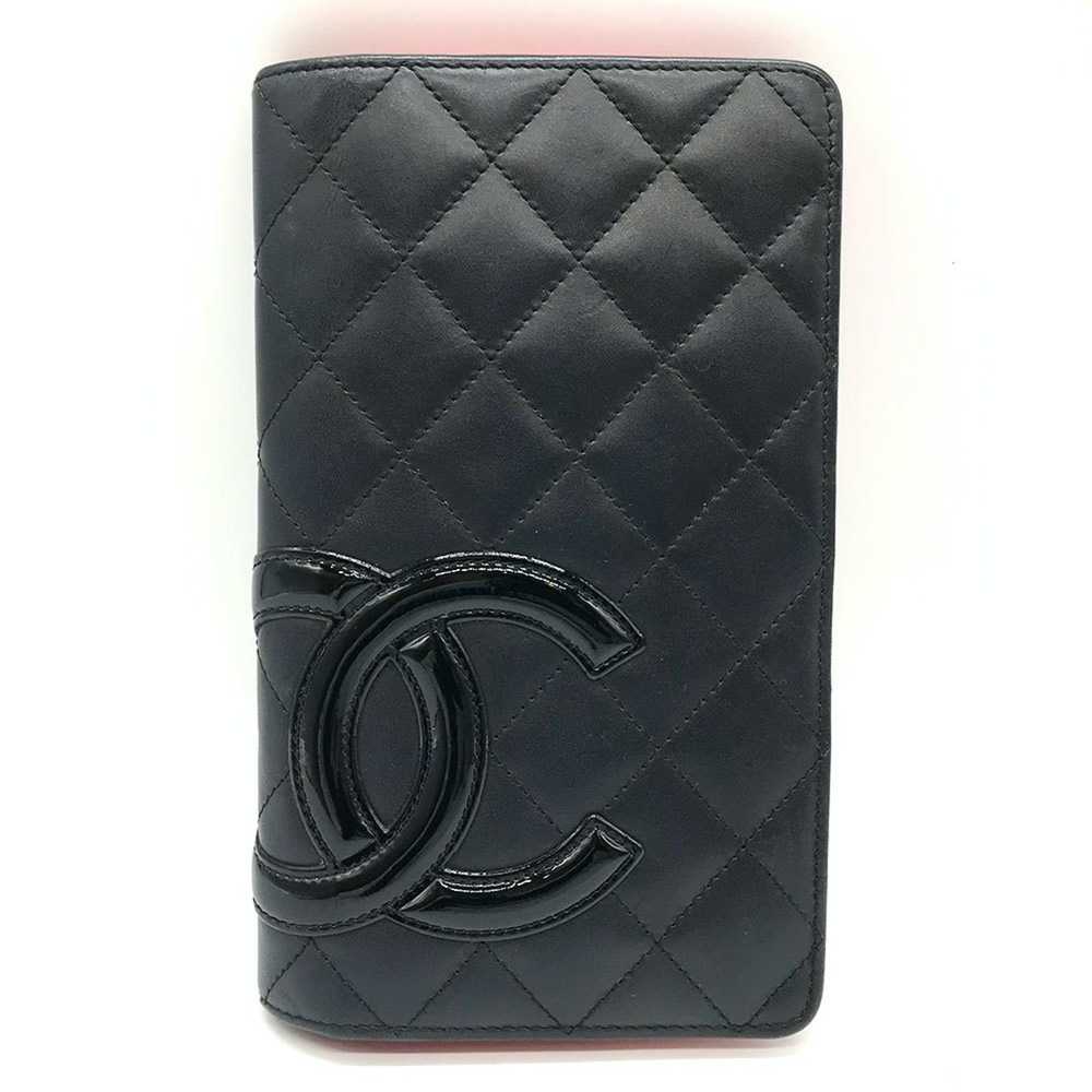 Chanel CHANEL Cambon Line Black Bifold Long Walle… - image 1