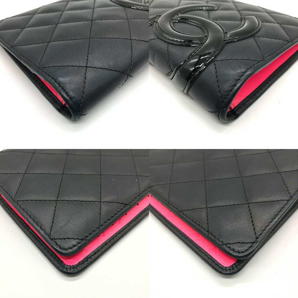 Chanel CHANEL Cambon Line Black Bifold Long Walle… - image 3