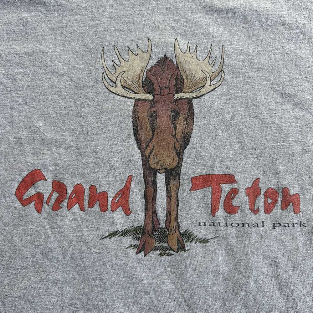 Vintage Vintage Y2K Grand Tetons Moose Cartoon T … - image 8