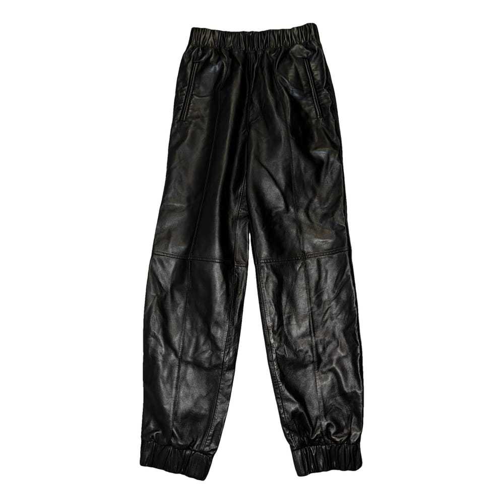 Ganni Fall Winter 2019 leather straight pants - image 1