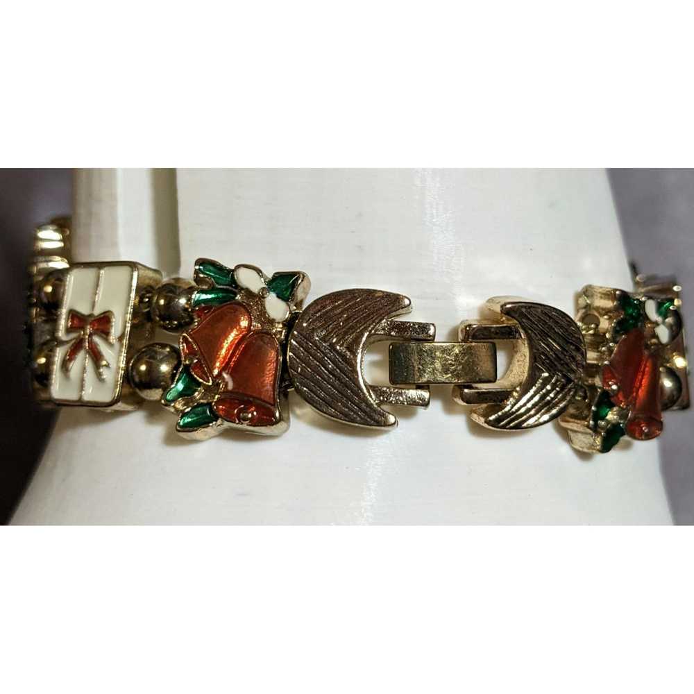 Other Vintage Holiday Charm Slide Bracelet - image 2