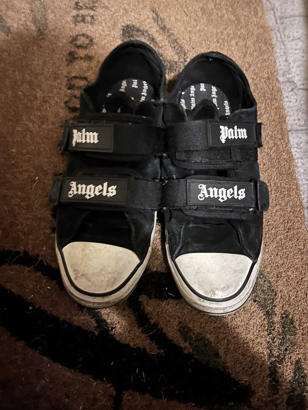 Palm angels black velcro vulcanized sales sneakers