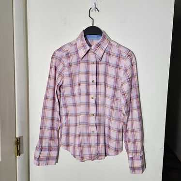 Barbour BARBOUR Women's Sz 4 The Ladies Shirt Pla… - image 1