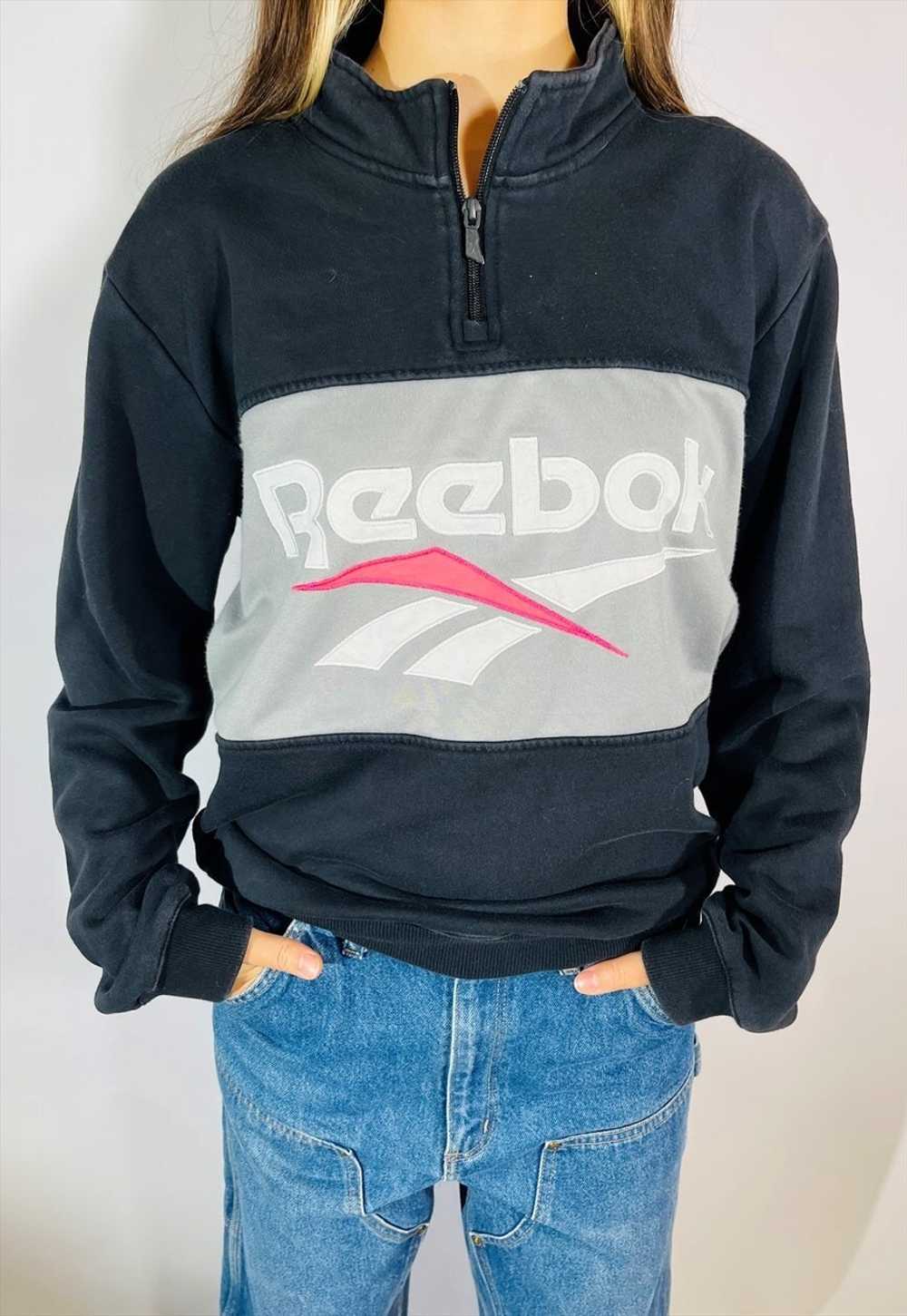 Vintage Size S 90s Reebok Classic Sweatshirt in B… - image 2