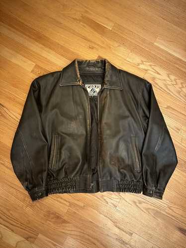 Vintage Vintage faded Wilda brown leather jacket