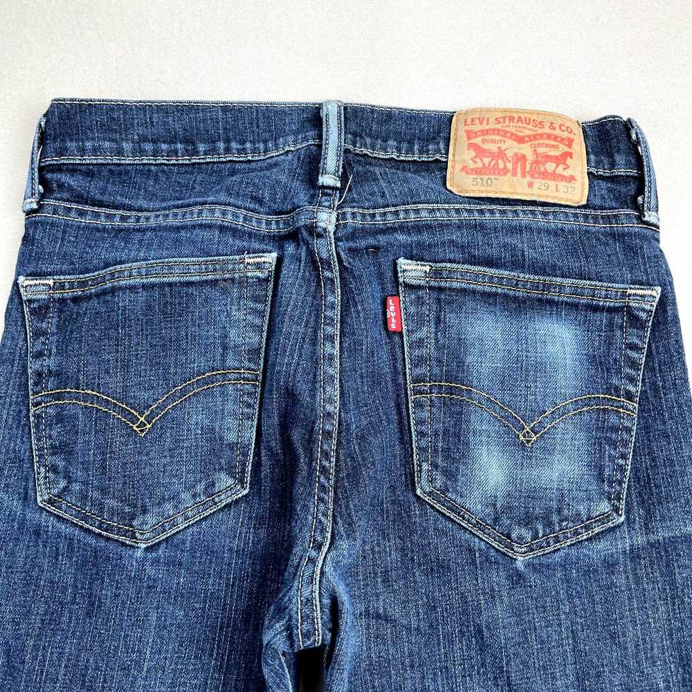 Levi's Levis 510 Jeans Mens 29x32 Blue Denim Skin… - image 2