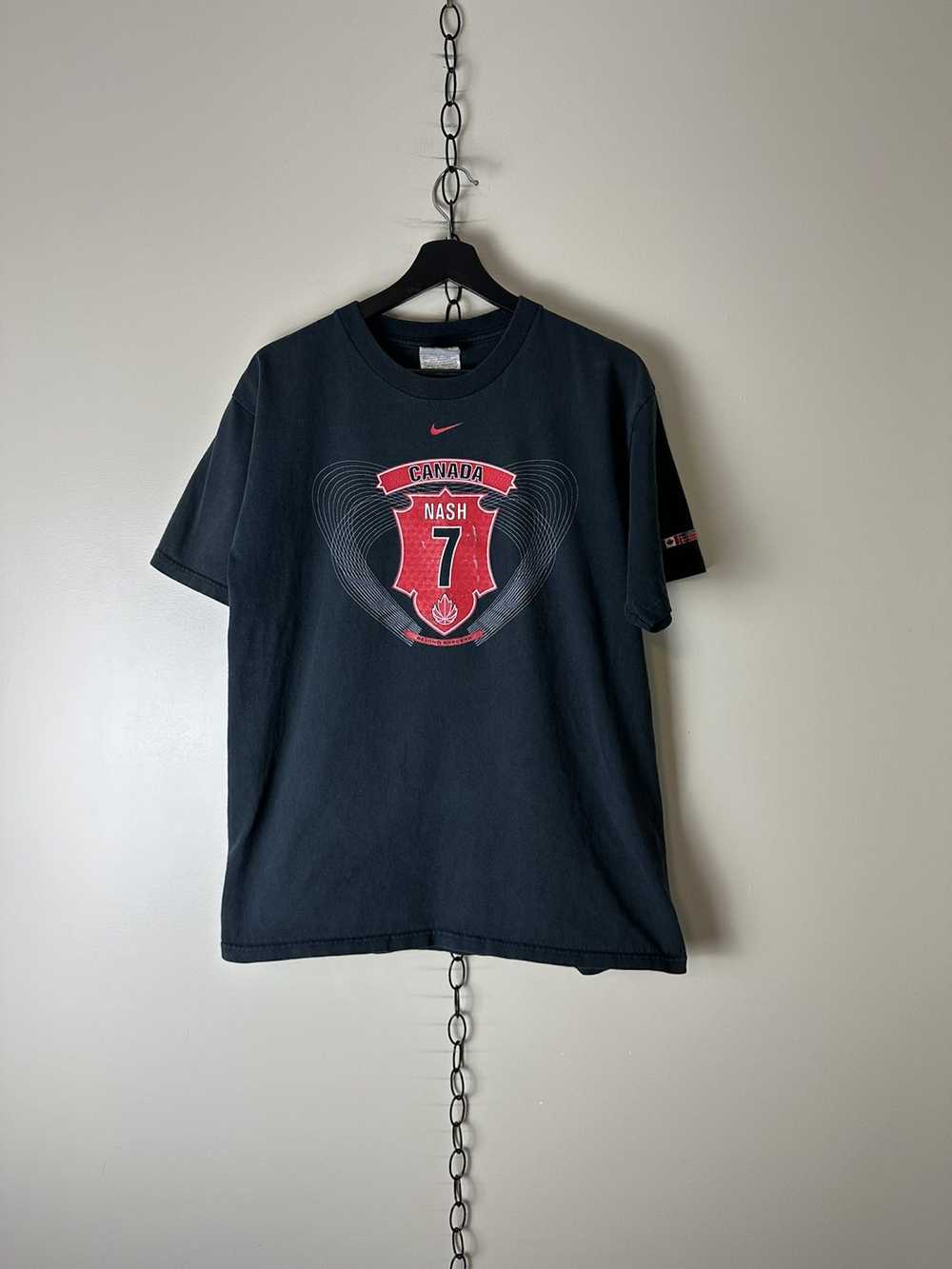 Nike × Tee × Vintage Vintage Nike Steve Nash Cana… - image 1