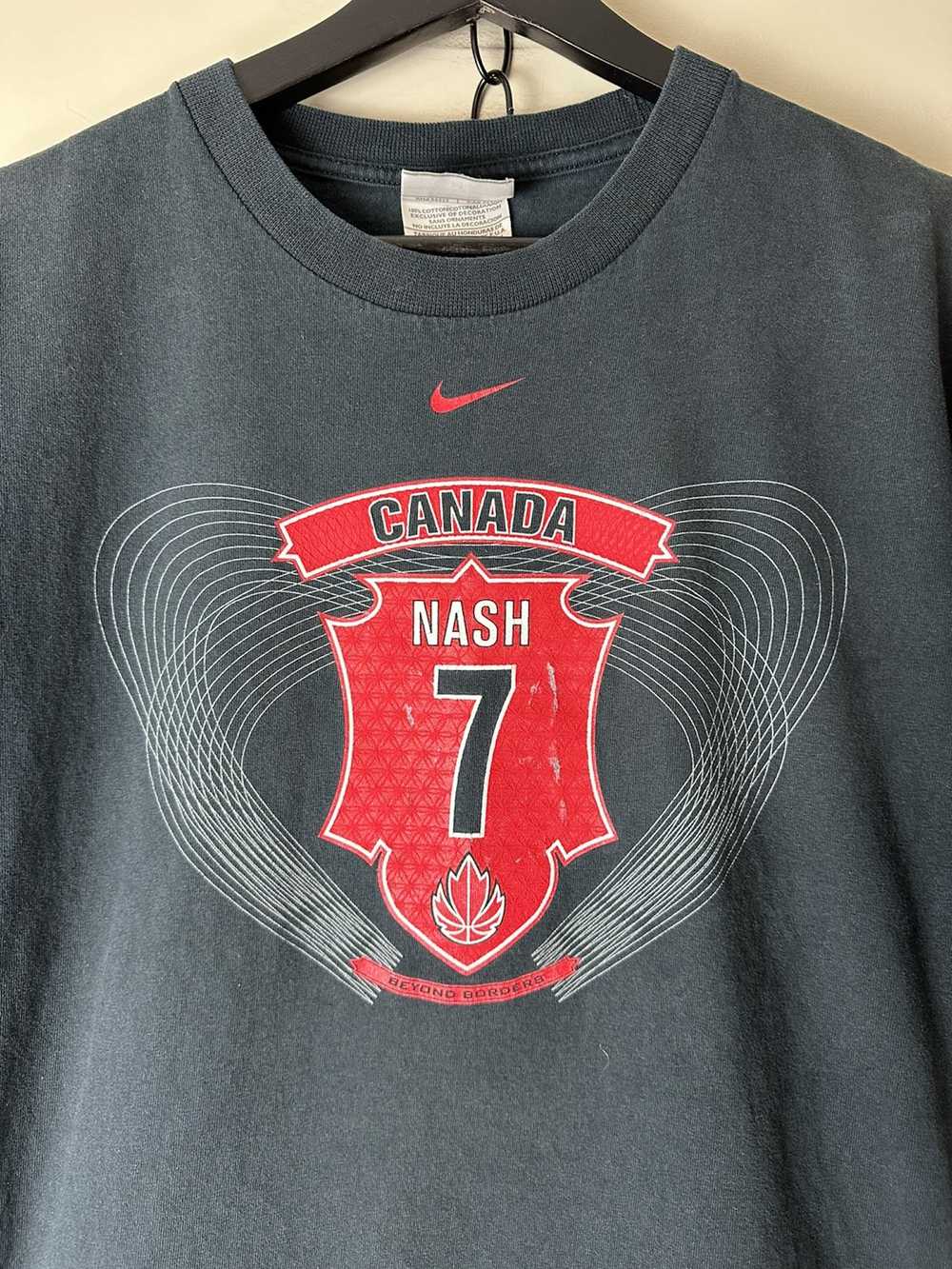 Nike × Tee × Vintage Vintage Nike Steve Nash Cana… - image 4