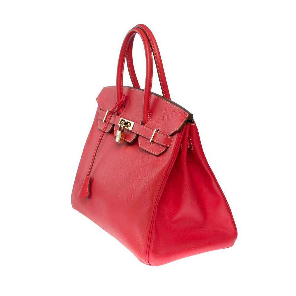 Hermes HERMES Rare Birkin 35 Candy handbag in Ros… - image 3