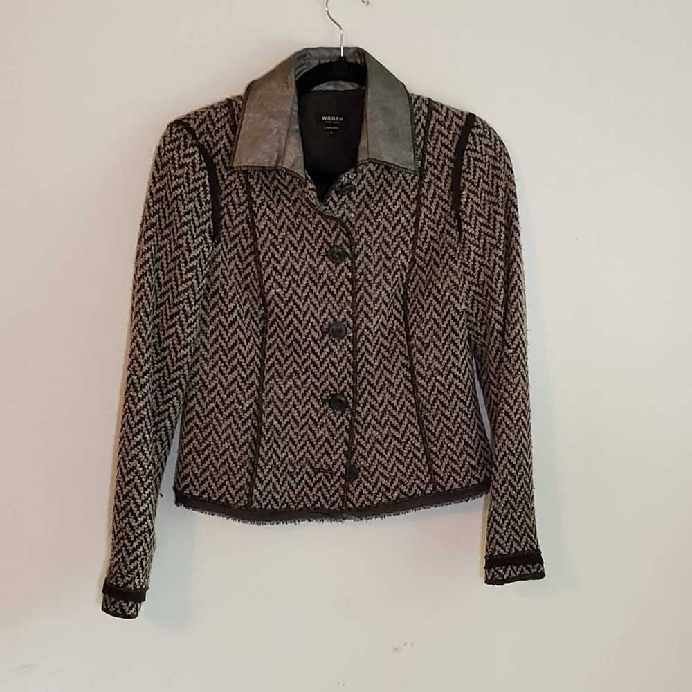 Other Worth New York Versatile Brown Herringbone … - image 6