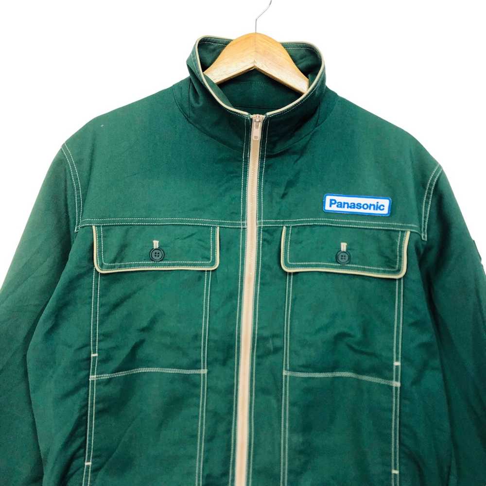 Vintage Vtg PANASONIC Zip Up Jacket Workwear - image 2