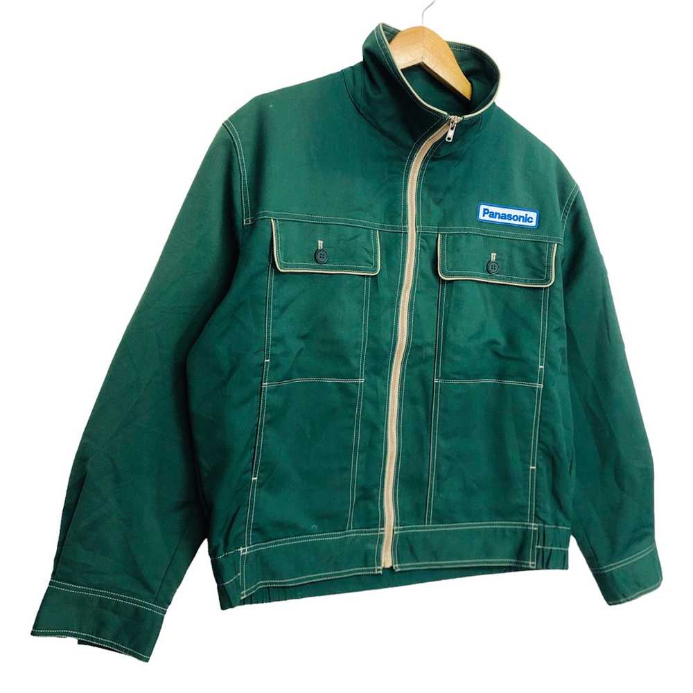 Vintage Vtg PANASONIC Zip Up Jacket Workwear - image 3