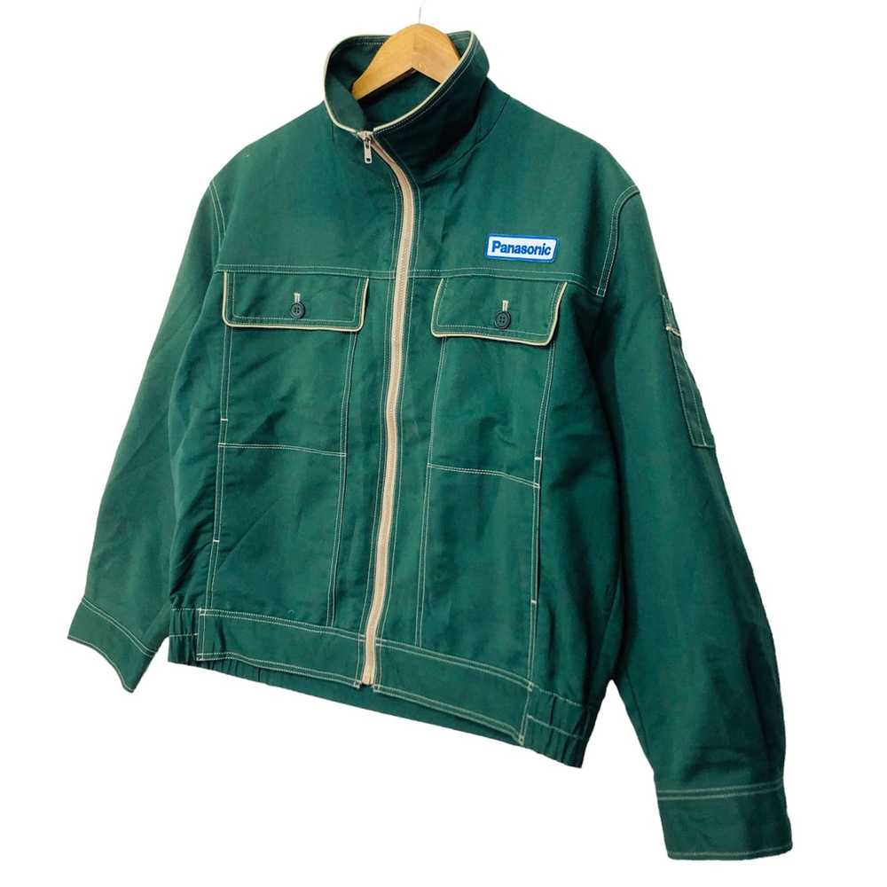 Vintage Vtg PANASONIC Zip Up Jacket Workwear - image 4