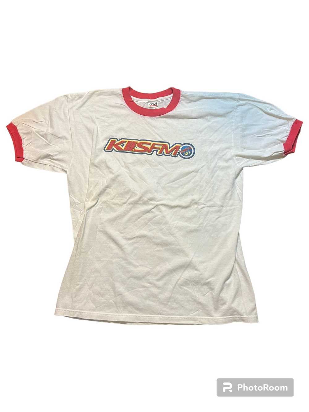 Anvil × Vintage 2000s kiis FM ringer T shirt. - image 1
