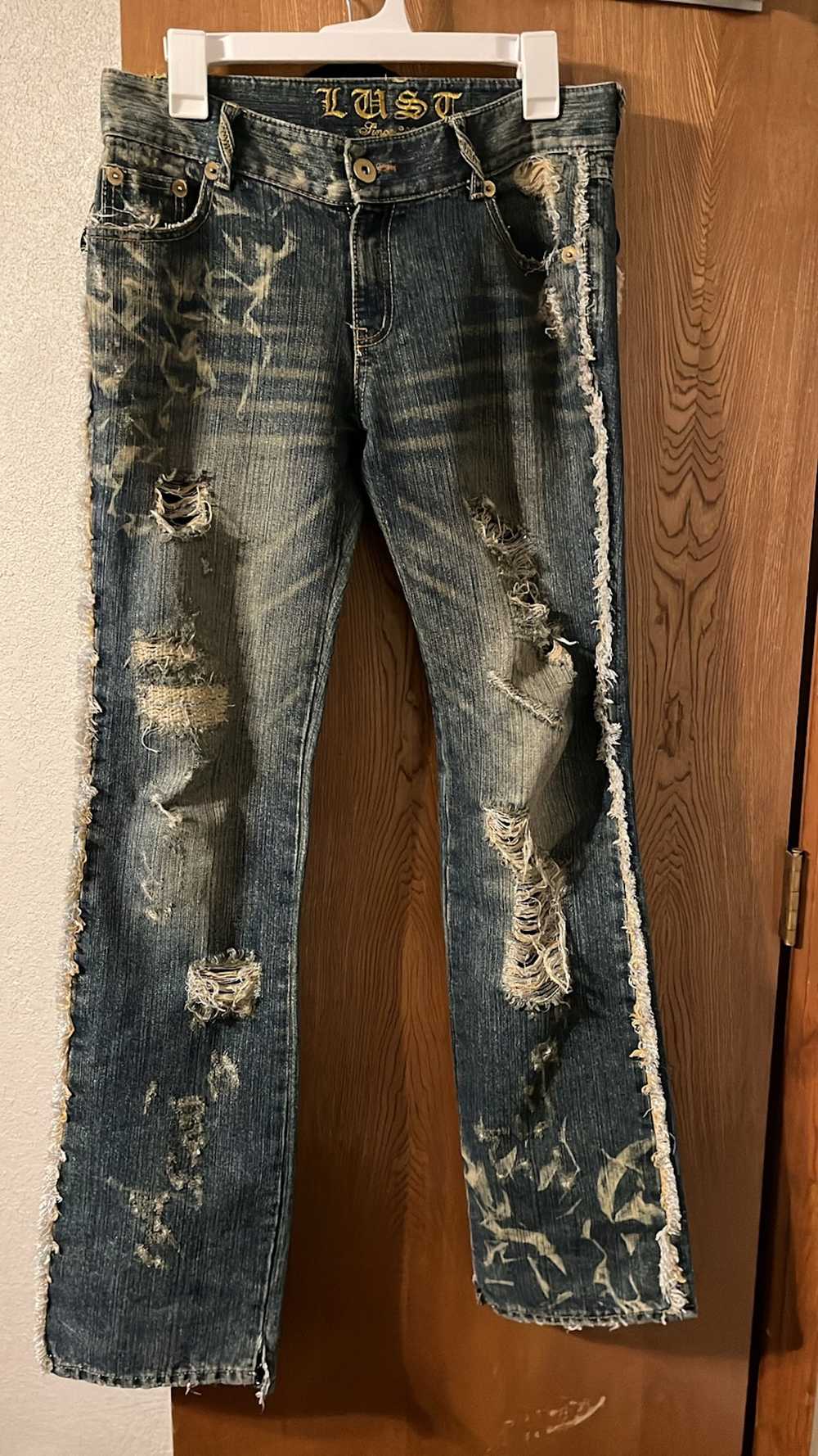 Japanese Brand × Lust Ltd Lust distressed jeans - image 1