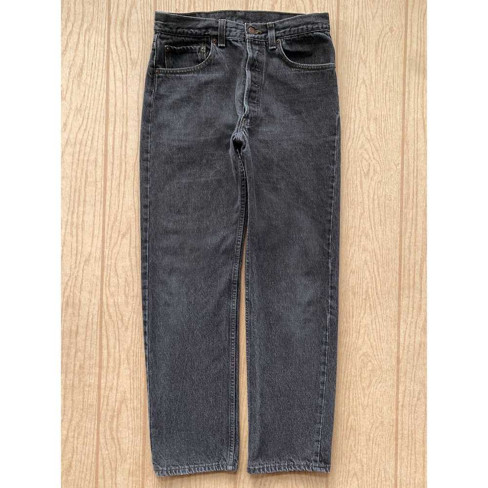 Levi's 1990s Faded Charcoal Levis 501 Jeans - image 3