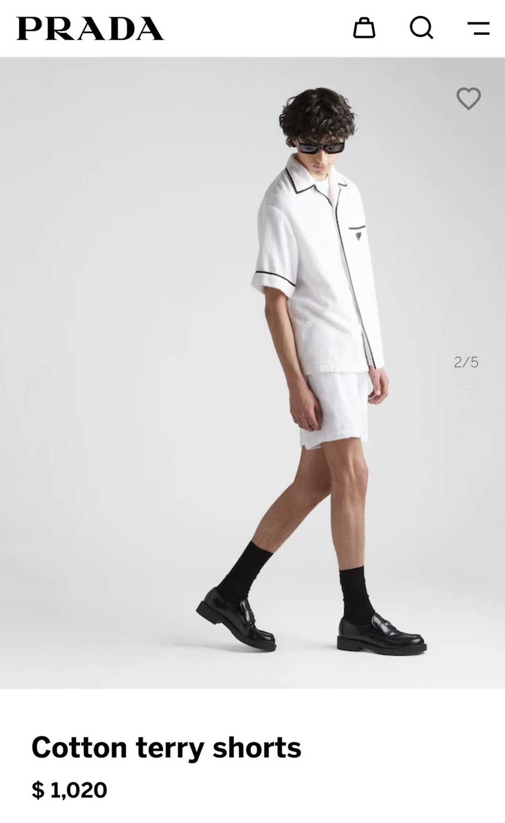 Prada Prada Cotton Terry Shorts - image 1