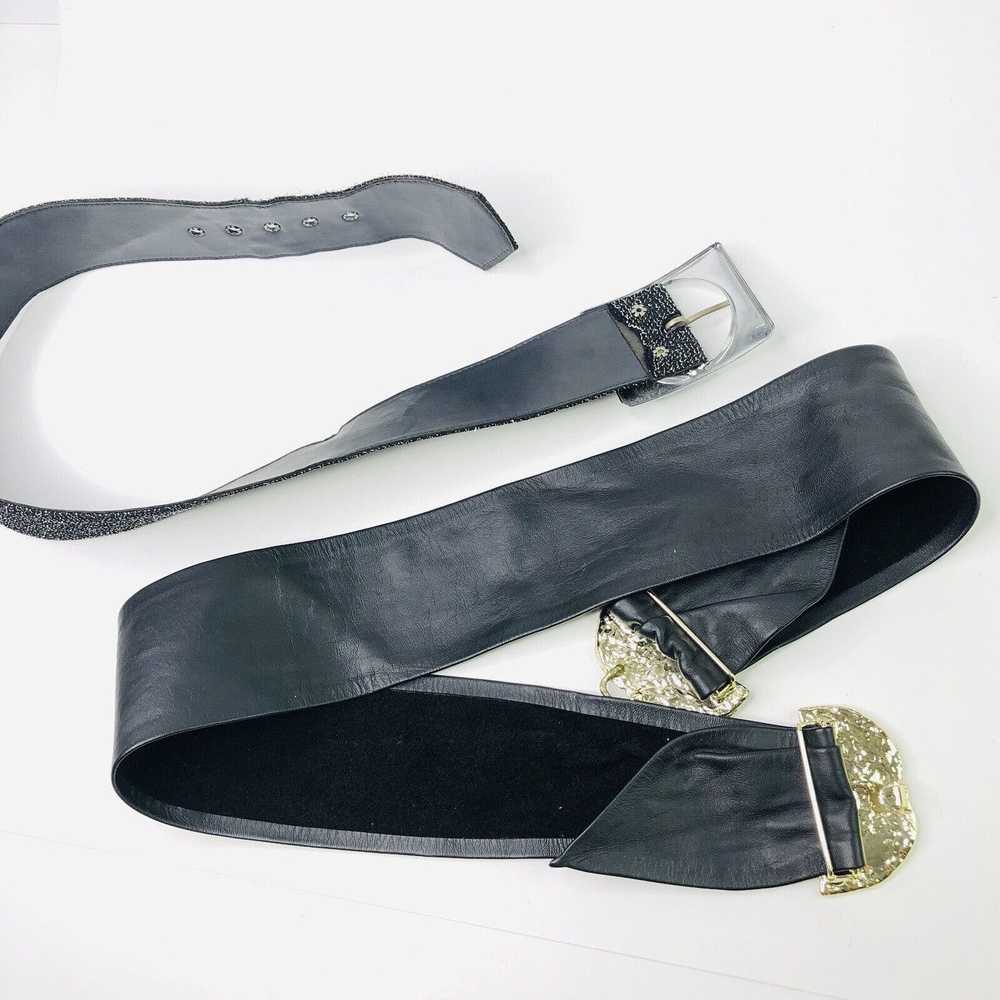 Other VTG Y2K 2 Pieces Leafs Head Belt Faux Leath… - image 5