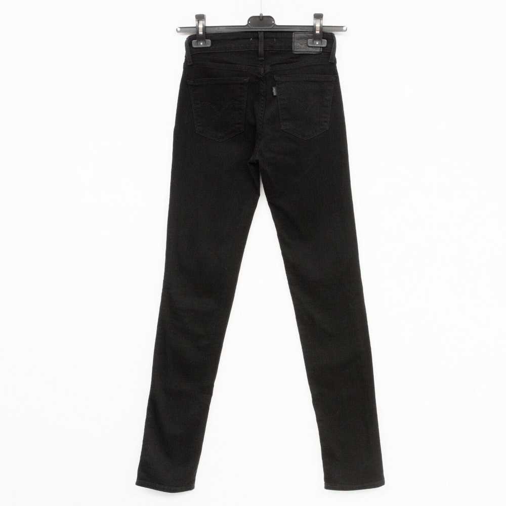 Levi's 712 Slim W23 L32 Black Jeans Trousers Slim… - image 2