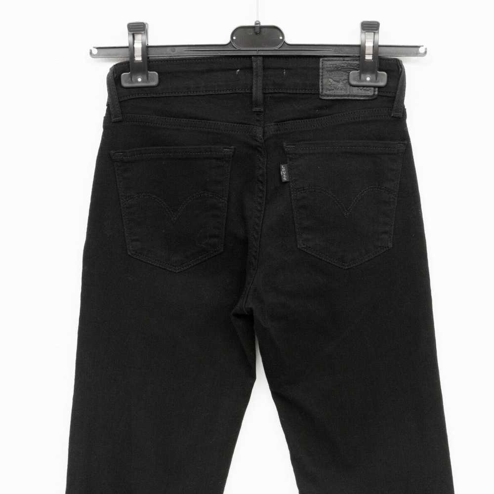 Levi's 712 Slim W23 L32 Black Jeans Trousers Slim… - image 4