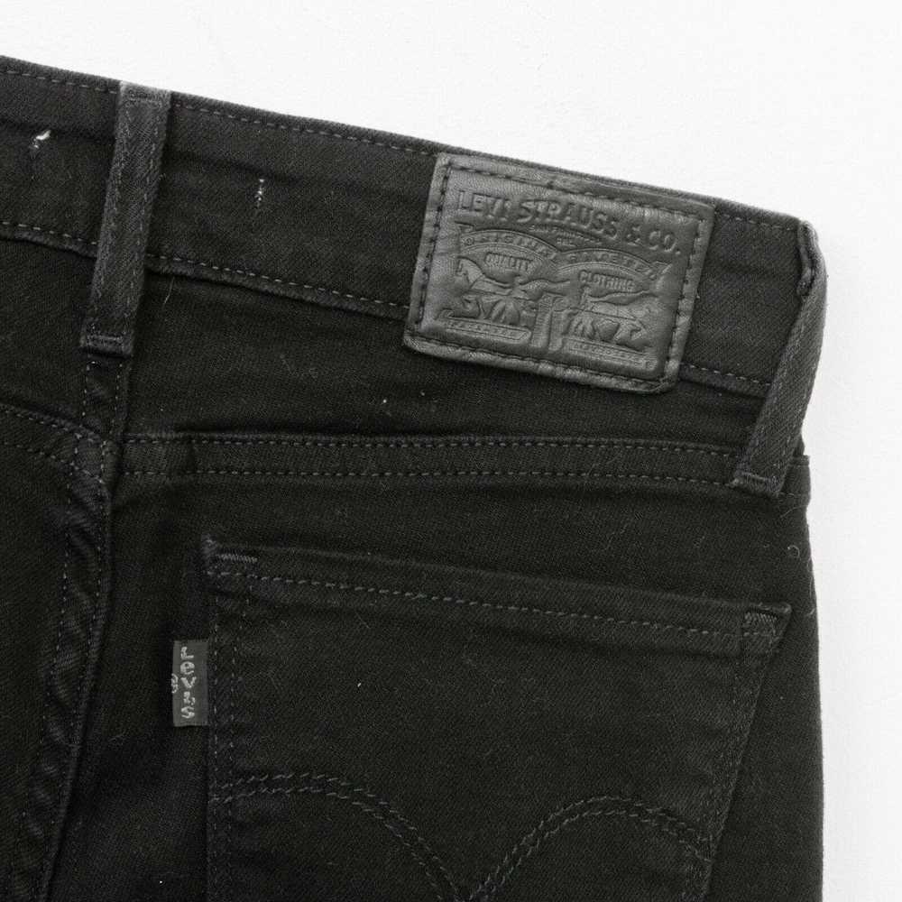 Levi's 712 Slim W23 L32 Black Jeans Trousers Slim… - image 6