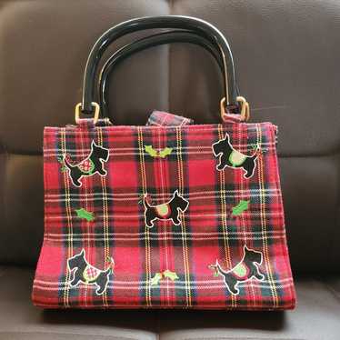 Red Tartan Plaid Handbag Purse, Red Green Checkered Check Print Canvas –  Starcove Fashion