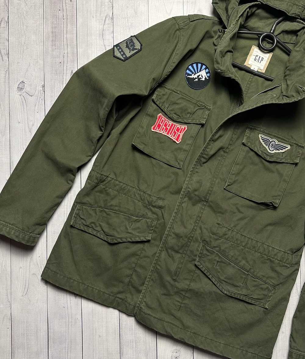 Gap × Vintage Vintage Gap army jacket logo USA ra… - image 2