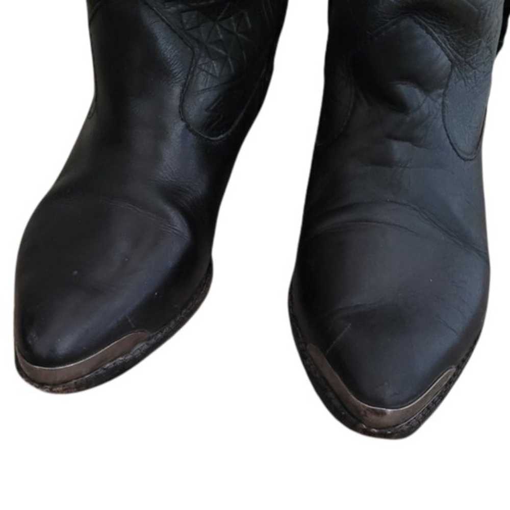 Marc Albert Vintage Pee Black Leather Riding Boots - image 5