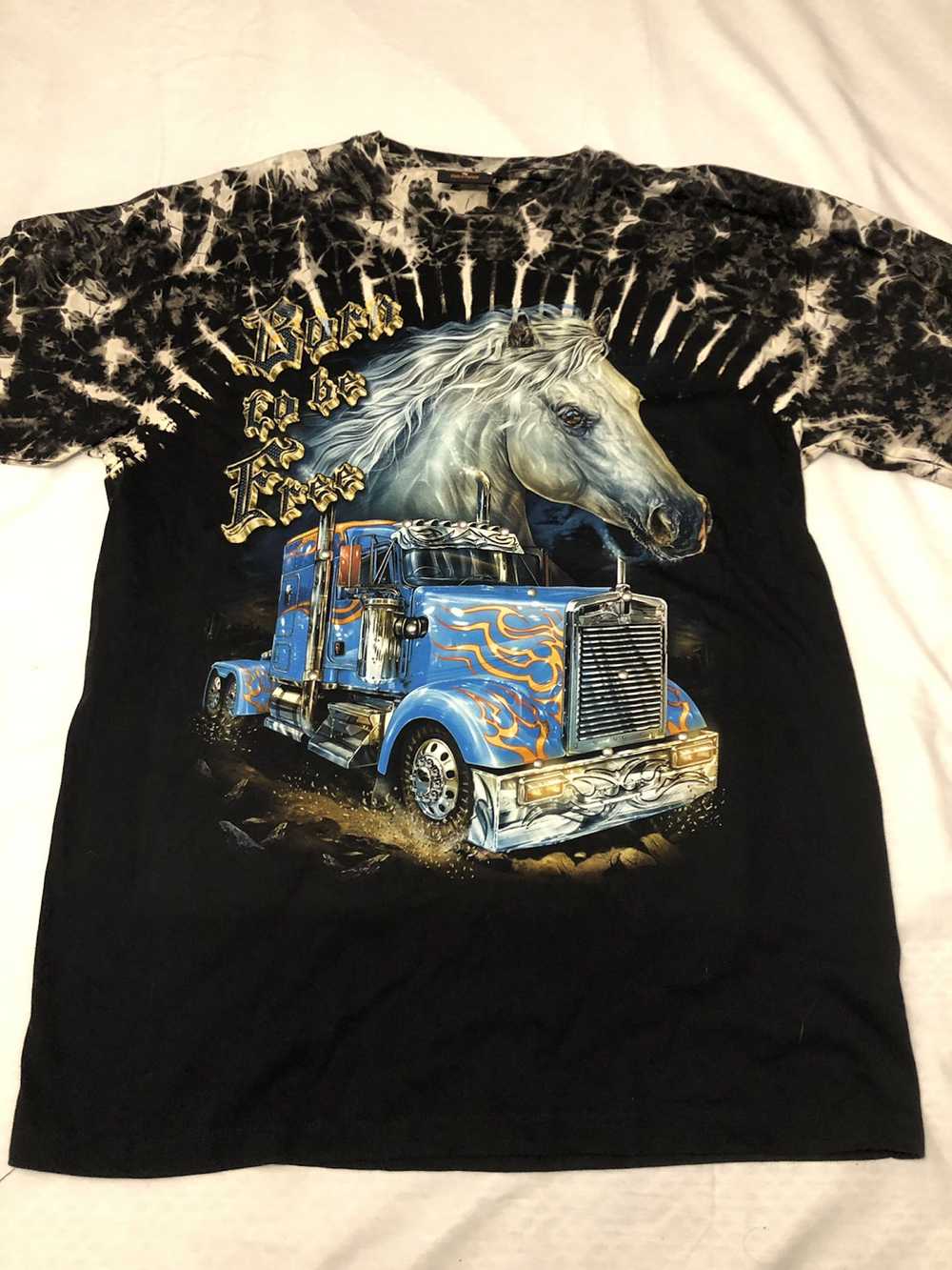 Vintage Trucks and Horses Studded tee - image 1