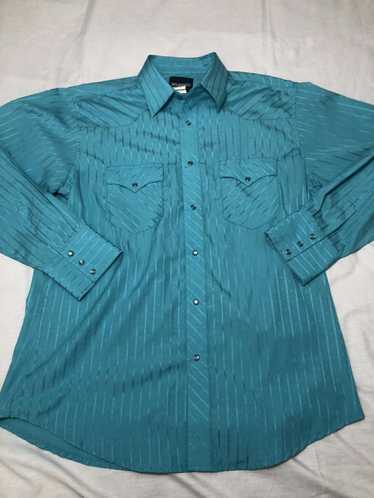 Wrangler Vintage Turquoise button up