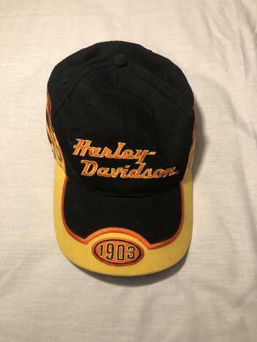 Harley Davidson Flames Embroidered Cap