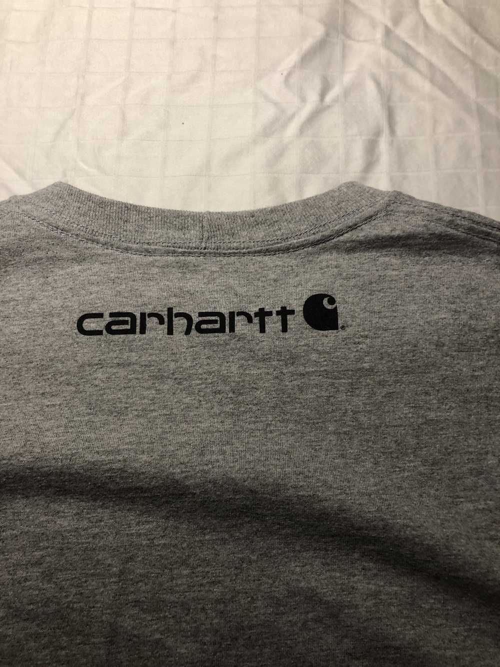 Carhartt Grey logo long sleeve t shirt - image 1