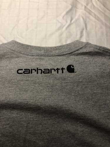 Carhartt Grey logo long sleeve t shirt