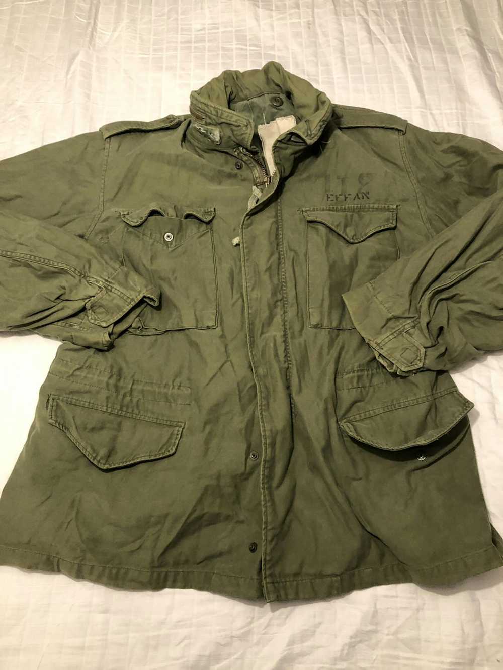 Vintage Olive Green Military Jacket - Gem