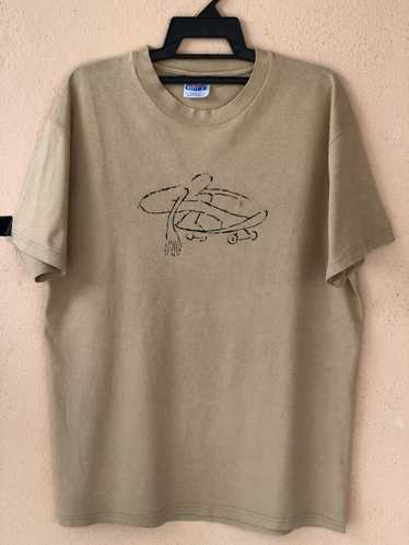 ★デッドストックThink Skateboads'90s【usa製】TシャツL 1990s Think Skateboards T-Shirt Size L これもカラー最高 90s