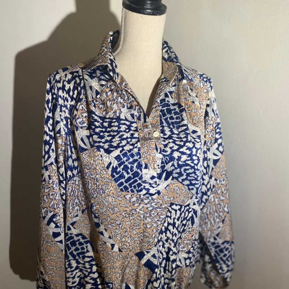 Vintage Blouse- Blue, Gold - image 5