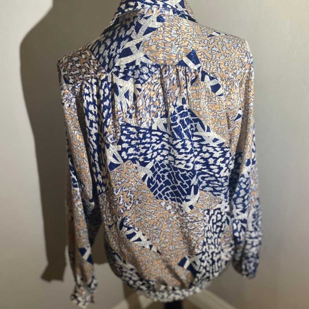 Vintage Blouse- Blue, Gold - image 9