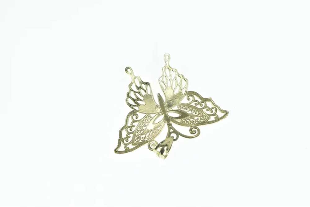 14K Filigree Butterfly Change Beauty Symbol Penda… - image 2
