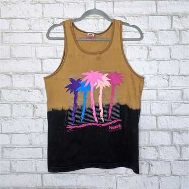 Vtg Harrah's Tank Top Bleach Tie Dye - image 1