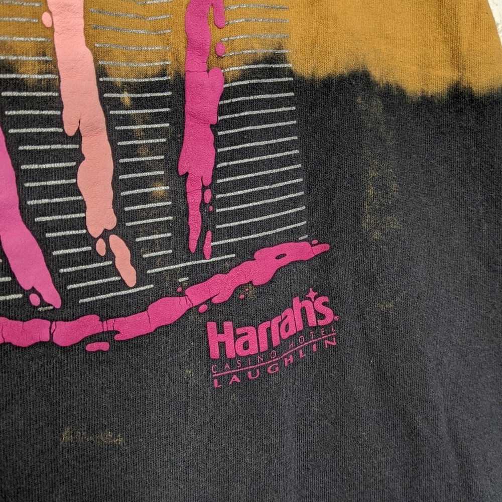 Vtg Harrah's Tank Top Bleach Tie Dye - image 3