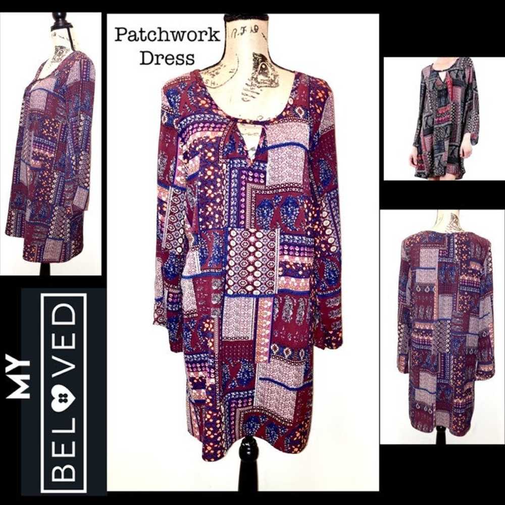 My Beloved Patchwork Boho Tunic Dress - image 2
