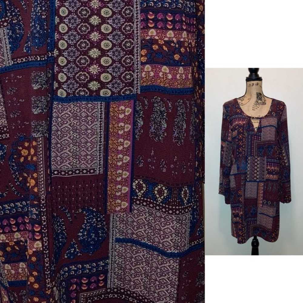 My Beloved Patchwork Boho Tunic Dress - image 6