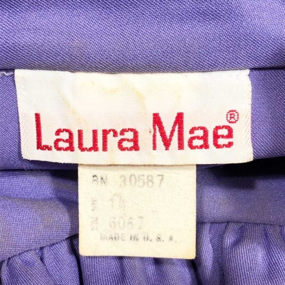 VTG Laura Mae Purple Blouse Size 14 - image 4