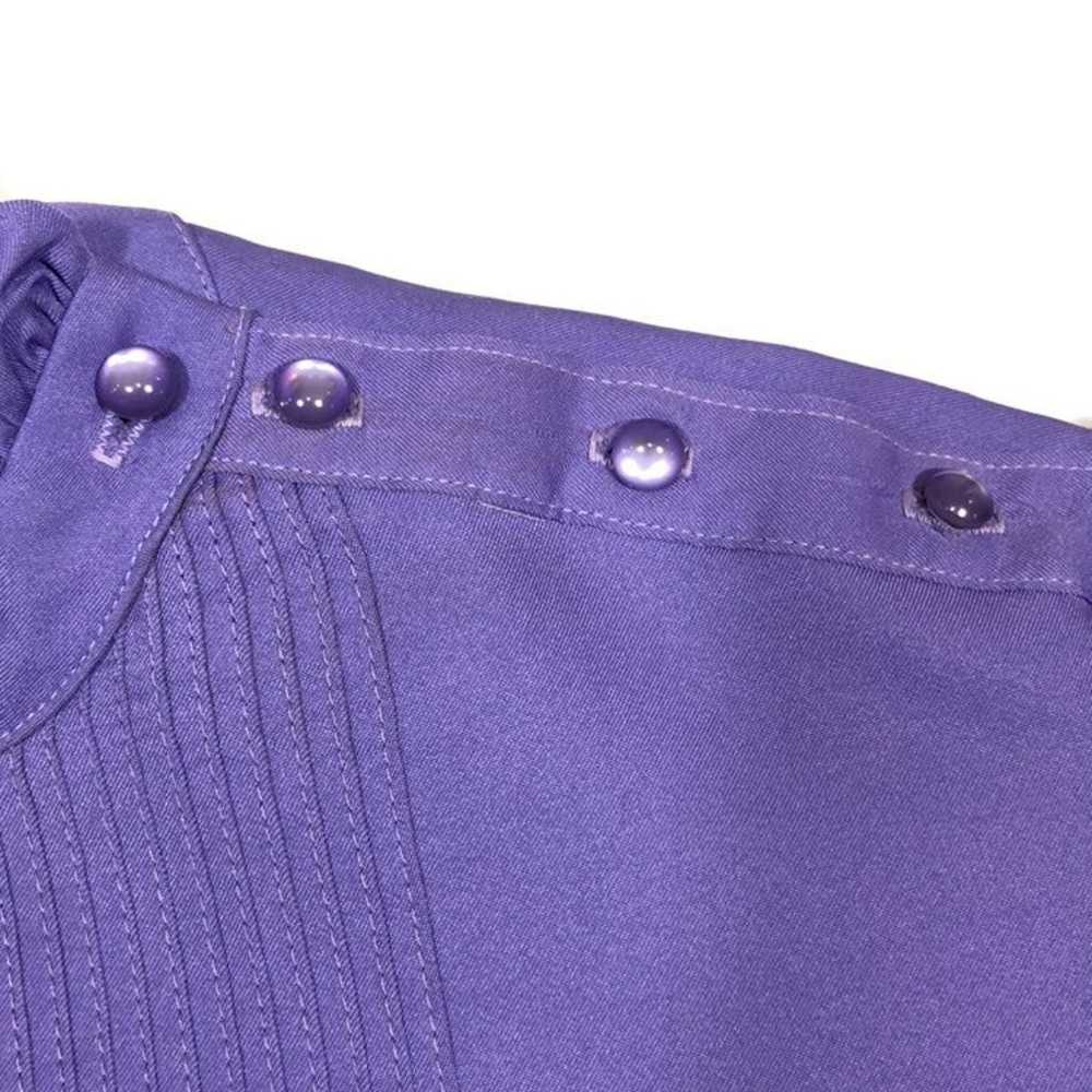 VTG Laura Mae Purple Blouse Size 14 - image 6