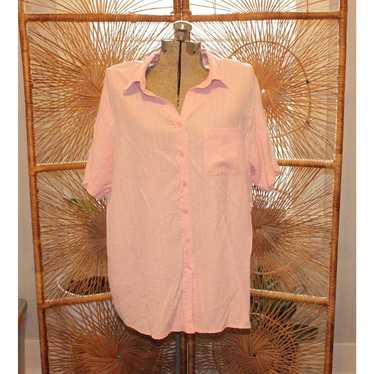 VINTAGE PINK BLOUSE,button down blouse,pink vinta… - image 1